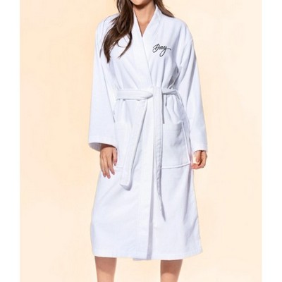 100% Cotton Velour Shawl Collar Bath Robe Velour