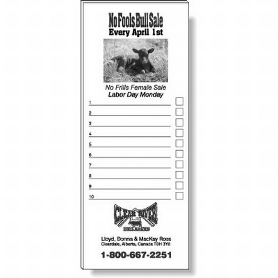 50 Page Magnetic Note-Pads with 1 Custom Colour Imprint (3.375"x8.5")